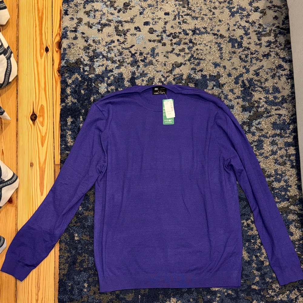 Vibrant Purple Crewneck Sweater for Men